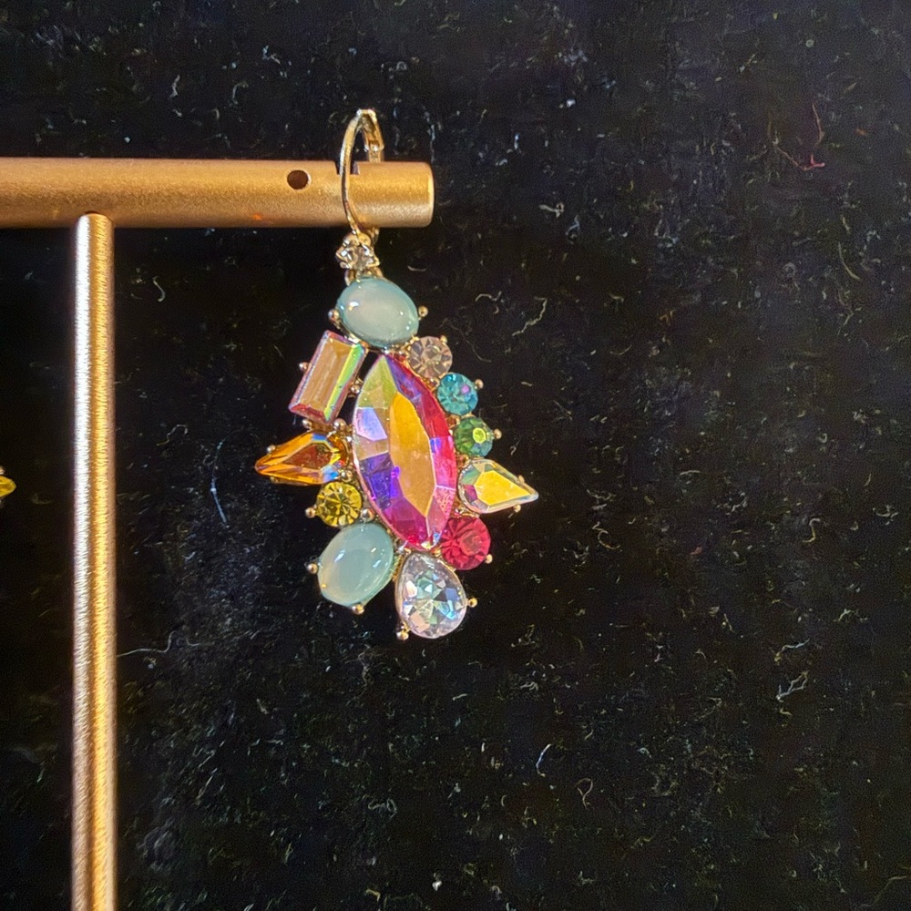 Betsey Johnson Multicolor Crystal Earrings - Picture 4 of 5